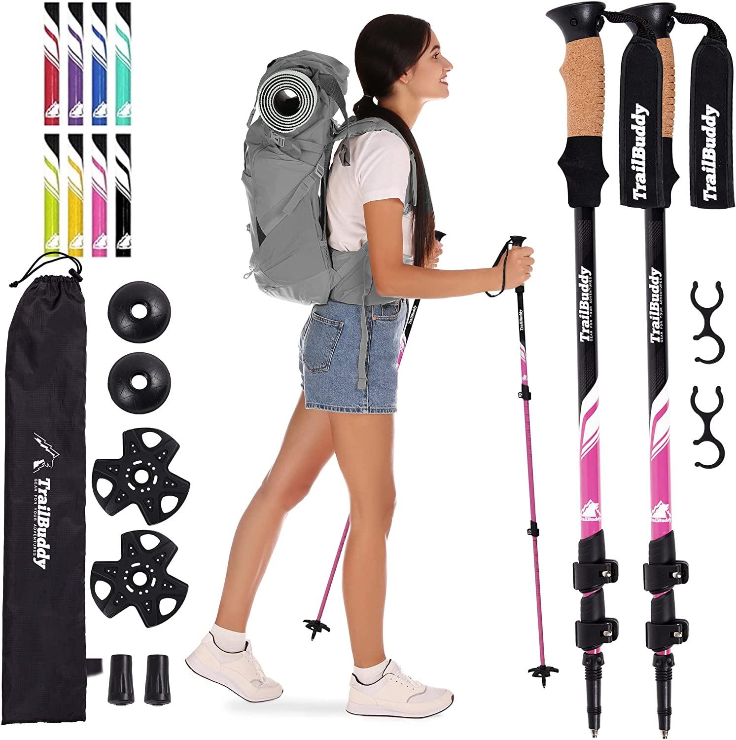 Trail Buddy Walking Poles Pack of Lightweight, Adjustable